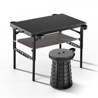 Table pliante en métal pour barbecue, idéale pour les événements en direct, les dortoirs, les camping en plein air et les stands de marché nocturne