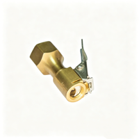 Embout de gonflage en laiton à verrouillage rapide, tête gourde, 1/4" NPT femelle, pour compresseur d'air avec manomètre
