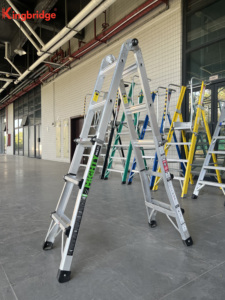 Kingbridge đa chức năng bản lề lớn 4*3 Bước mở rộng leo gấp nhôm thang nhỏ khổng lồ - Product Image 6