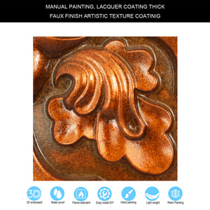 Panneaux muraux en étain PVC de style moderne en fausse <span class=keywords><strong>peinture</strong></span> Carreaux de <span class=keywords><strong>plafond</strong></span> carrés imperméables pour hôtel Cuivre archaïque décoratif PL30 - Product Image 4
