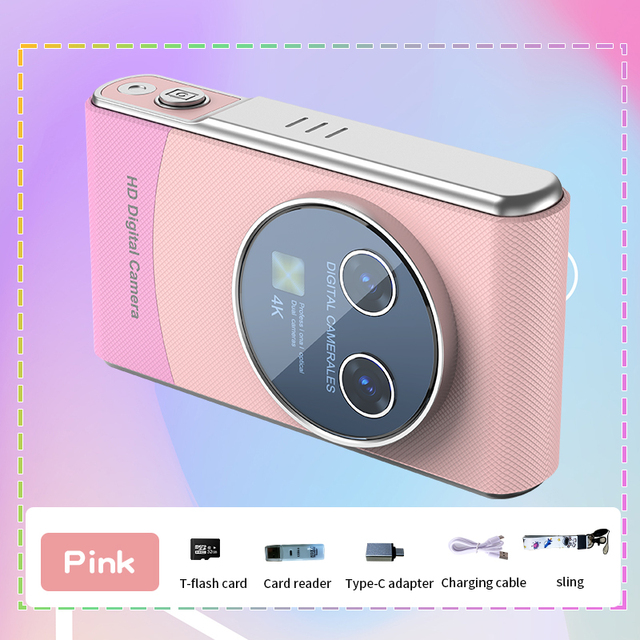4K HD Digital Camera for Children 18x Autofocus Point & Shoot Camcorder Cameras Vlogging Video for Beginner Photography