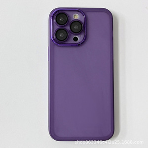 Purple Soft Silicone Case With Lens Protection For Iphone 15 14 13 12 Pro Max <b>Drop</b> Proof Full Coverage Thin <b>Back</b> Cover - Product Image 5