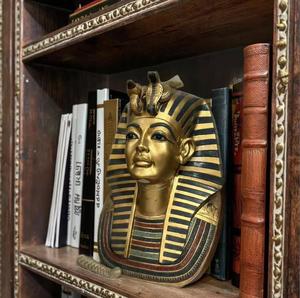 Petite figurine de collection du roi <span class=keywords><strong>Tut</strong></span> égyptien, figurine de tête de pharaon égyptien, sculpture décorative pour la maison, art populaire, cadeau de festival - Product Image 2