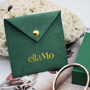 Busta per campioni gratuita busta in pelle scamosciata regalo gioiello borsa per imballaggio gioielli logo personalizzato custodia per gioielli in microfibra