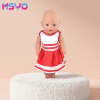 Robe de gymnastique rouge passionnée MSYO pour poupée, vêtements adaptés aux poupées de 18 pouces, mini-modèle de jouet pour filles
