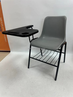 Chaise d'entraînement empilable en plastique pour étudiants, avec tablette d'écriture et panier à livres, idéale pour les salles de classe modernes - OKbuy