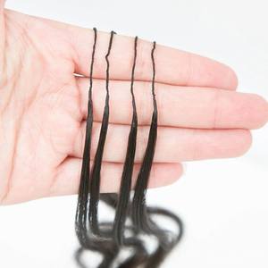 100% मानव बाल अदृश्य स्ट्रिंग डिजाइन पूर्व-लोडेड क्रोकेट किंकी कर्ली क्रोकेट हेयर एक्सटेंशन - Product Image 1