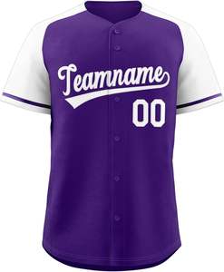 เสื้อบาสเก็ตบอลสำหรับทุกเพศเสื้อเจอร์ซีย์เบสบอลมีกระดุมเสื้อแขนสั้นพิมพ์ชื่อแบบเย็บปัก - Product Image 3