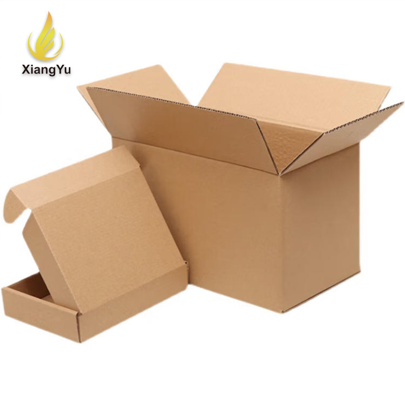 Customized 3/5 Layer Plain White Kraft Corrugated Cardboard Carton Shipping Hard Packaging Boxes With Custom Logo for Moving
