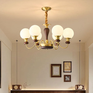 Chandelier Gold Glass Shade Led <b>Light</b> Source Living Room Ceiling Lamp 9012 Model Eye Caring Design - Product Image 3