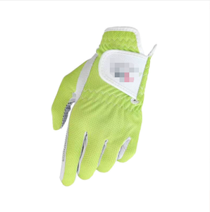 Gants de golf verts en maille respirante antidérapants à enfiler unisexes pour le sport - Product Image 4