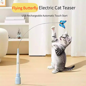 Jouet interactif pour chat mains libres à ventouse puissante - Jouet papillon oscillant durable pour chatons et chats - Product Image 2