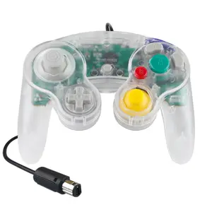 Bảng điều khiển trò chơi phím điều khiển GAMEPAD vỏ trong suốt màu trắng trong suốt cho bảng điều khiển trò chơi nintend gameube