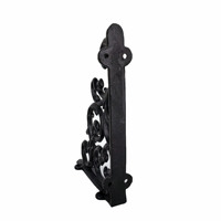 Support d'étagère décoratif en fonte, motif floral européen, style moderne, en métal, à fixation au sol, fait main pour la maison