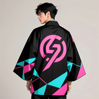 Costume de cosplay pour homme de style kimono japonais avec grand Obi HAPPI