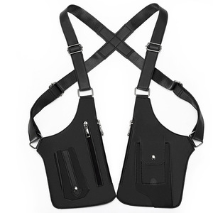 <span class=keywords><strong>Sac</strong></span> à <span class=keywords><strong>bandoulière</strong></span> rétro en PU tendance pour hommes et femmes, sacoche multifonctionnelle à fermeture éclair pour téléphone <span class=keywords><strong>portable</strong></span> - Product Image 4