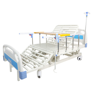 <span class=keywords><strong>Lit</strong></span> d'hôpital <span class=keywords><strong>électrique</strong></span> à trois fonctions, <span class=keywords><strong>lit</strong></span> de patient à 3 manivelles, <span class=keywords><strong>lit</strong></span> médical réglable manuellement avec barre latérale en aluminium - Product Image 1