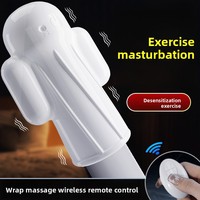 Kabelloser Ferngesteuerter Glans-Trainer für Männer, Vibrierender Massager zur Sensibilitätsreduzierung, TPE Sexspielzeug