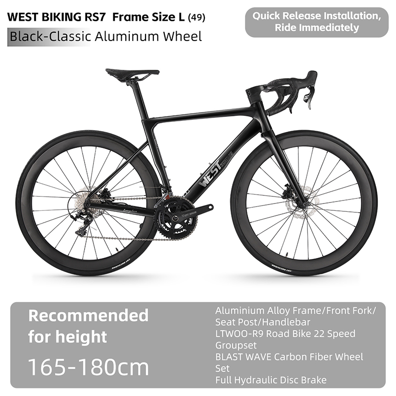 Roue en aluminium noir-L
