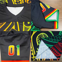 Jersey de Fútbol Americano Personalizado por Sublimación, Estilo Polinesio, Tallas Grandes, con Número Personalizado, para Ropa Deportiva Urbana de Nueva Zelanda, Proveedor Destacado