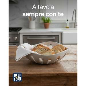 Cesta para Pan Gaia Piu' 240x240x90mm, Material PP de Grado Alimenticio, Diseño Fácil de Limpiar, Conservación de Frescura para Almacenamiento de Pan - Product Image 2