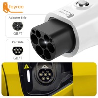 Adaptador Feyree GBT Plug V2L de 16A, Conector Multifunción de Descarga para Vehículos Eléctricos con Botón de Paro de Seguridad para Uso en Exteriores