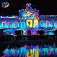 Projection de mapping architectural 3D, projecteur laser extérieur haute luminosité pour la décoration de façades architecturales