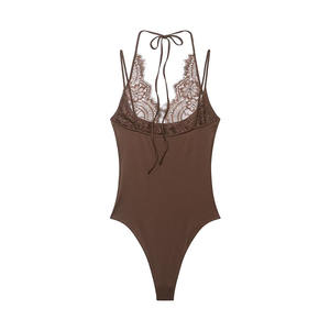 ZATRHMBM Ropa <span class=keywords><strong>de</strong></span> Mujer Primavera 2026 Nuevo Mono <span class=keywords><strong>de</strong></span> Moda con Empalmes Estilo Lei, Mono <span class=keywords><strong>de</strong></span> Mujer Ajustado con Cuello Halter <span class=keywords><strong>de</strong></span> Tendencia - Product Image 2