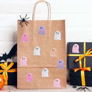 Rollo de pegatinas holográficas de fantasmas de Halloween, 500 Uds., 5 colores, 1,5 pulgadas, pegatinas de fantasmas, etiquetas autoadhesivas, manualidades para fiestas DIY - Product Image 5
