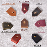 Organisateur de câbles en cuir Crazy Horse vintage, porte-câbles en cuir personnalisé, support pour câbles et écouteurs, accessoires, clips pour câbles