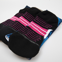Chaussettes de sport de compression personnalisées colorées pour le cyclisme, sublimées, pour jeunes et adultes