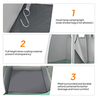 Tente de Douche Pliante avec Sol en Maille, Sac de Transport Pratique, Toilettes Privées, Camping 2 Personnes, Quatre Saisons, Grande Tente Automatique Une Chambre