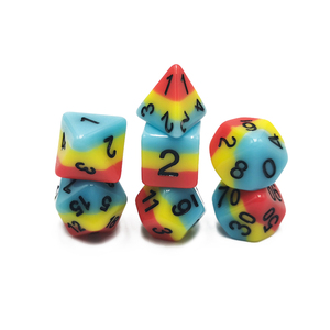 Custom 4-colores Layered <b>Polyhedral</b> <b>Dice</b> Wholesale DND <b>Dice</b> Set for Christmas - Product Image 3