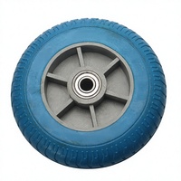 Roue plate anti-crevaison 260x85mm, roue de chariot solide en mousse PU anti-crevaison de 10 pouces