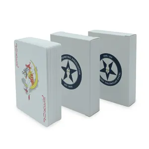 Cartões de jogo luxuosos de papel de verniz fosco/brilhante com desenho personalizado para família, cartas de pôquer com impressão personalizada