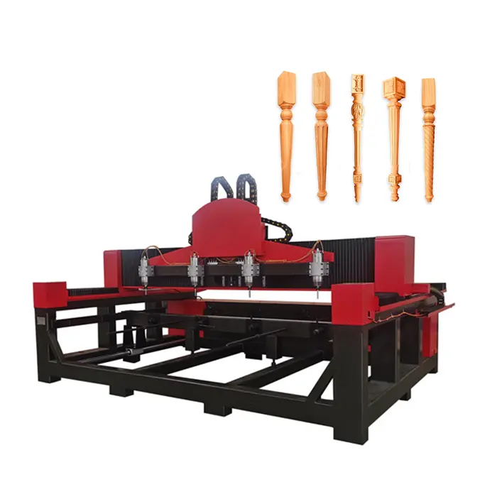 Hot Sale Cheap Wood Carving cnc router 5 axis And Milling Machine With Rotary for wood furniture legs