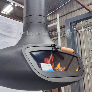 360 Degree Rotated High Quality <strong>Heat</strong> <strong>Resistance</strong> <strong>Paint</strong> Suspended Hanging Carbon Steel Indoor Real Fire Stove <strong>Fireplace</strong> - Product Image 2