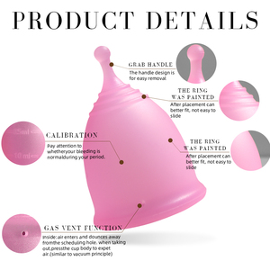 Offre Spéciale gobelets menstruels en silicone médical réutilisable écologique pour dames - Product Image 4