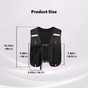 Sac à dos d'hydratation sportif léger en nylon avec logo personnalisé pour la randonnée, le cyclisme et la course à pied, porte-bouteille et support téléphone, coloré et personnalisable - Product Image 2