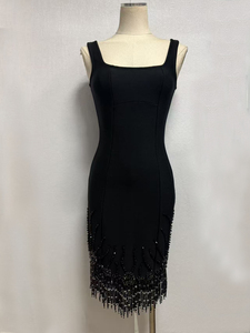 <span class=keywords><strong>Abito</strong></span> <span class=keywords><strong>da</strong></span> Sera Sexy Nero, Lussuoso con Perline e Strisce, Senza Maniche, Corto Mini <span class=keywords><strong>Abito</strong></span> <span class=keywords><strong>da</strong></span> Cerimonia, Sexy Vestito <span class=keywords><strong>da</strong></span> Festa per Donne - Product Image 4