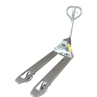 CJLIFT Chariots élévateurs manuels en acier inoxydable de 3 tonnes Transpalette à main pour salle blanche État neuf pour les industries de la restauration au détail