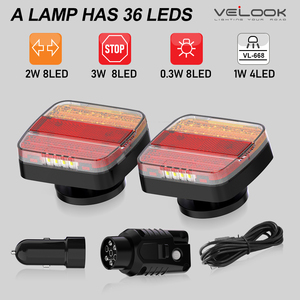 Luz Trasera LED Magnética Inalámbrica para Remolque, 5 Funciones, Aprobada por ECE, Luz Trasera Inalámbrica para Remolque, Luz de Remolque con Bluetooth - Product Image 2