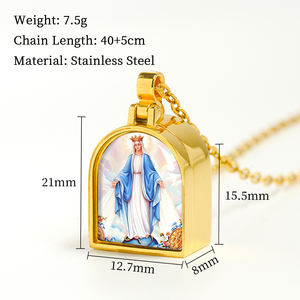 กล่องใส่เครื่องประดับรูปประตูพระแม่มารี GIVELUCK สำหรับใส่เครื่องประดับทางศาสนา - Product Image 2