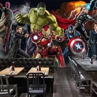 Papier peint à thème 3D Marvel Avengers Papier peint Hulk Bar Restaurant Internet café gym murale