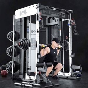 Steel Multi-Function Gym Fitness Equipment Smith Machine Cross Cable Power Squat Rack <b>ABS</b> Components SK Brand Black Durable - Product Image 6