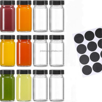 Bouteilles miniatures en verre de 60 ml (2 oz) pour shots, avec bouchon à vis anti-fuite, couleur personnalisée, OEM/ODM, échantillon de jus de gingembre bien-être, marquage à chaud