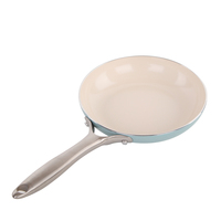 Ensemble de 8 casseroles en aluminium avec revêtement antiadhésif en céramique pressée, couvercles en verre trempé et silicone, poignées en acier inoxydable, compatible induction et gaz