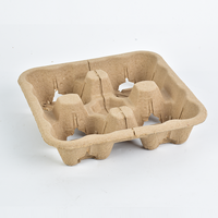 Support pour gobelets à café en pulpe moulée, livraison rapide, léger, étanche, plateau en pulpe thermoformée pour la livraison de nourriture