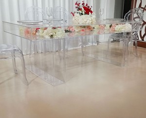 Transparent Acrylic Coffee Dessert <strong>Buffet</strong> <strong>Tables</strong> Acrylic Bride <strong>Table</strong> Pure Acrylic Wedding <strong>Table</strong> With Inside Flowers - Product Image 6