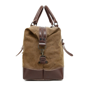 Sac <span class=keywords><strong>de</strong></span> voyage week-end en toile cirée imperméable pour homme, personnalisé en gros, grande capacité, sac <span class=keywords><strong>de</strong></span> voyage en toile pour longs trajets - Product Image 5